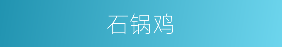 石锅鸡的同义词