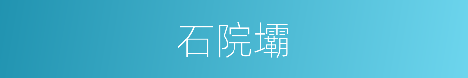 石院壩的同義詞