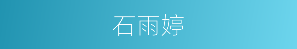 石雨婷的同义词