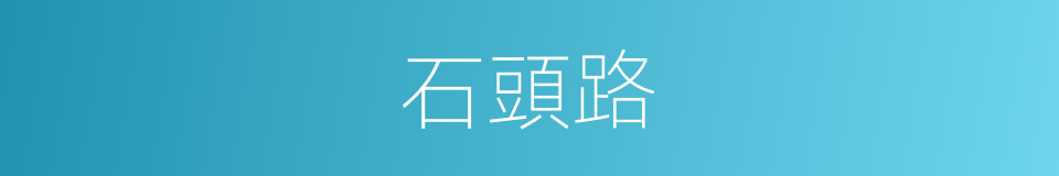 石頭路的同義詞