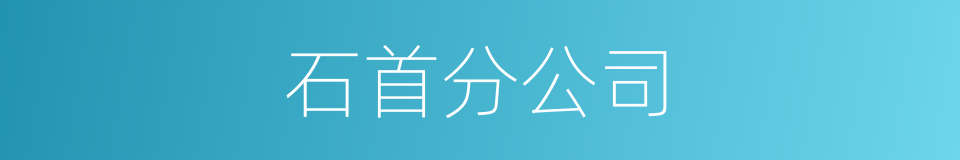 石首分公司的同义词