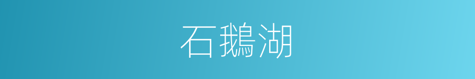 石鵝湖的同義詞