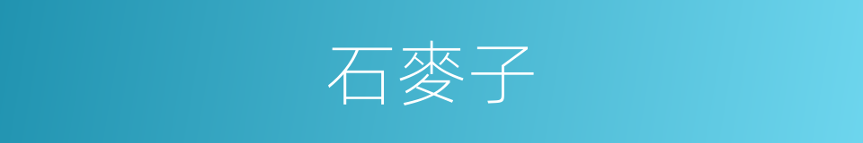 石麥子的同義詞