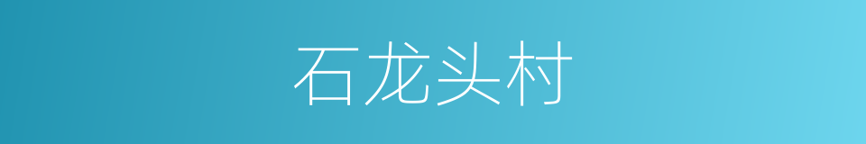 石龙头村的同义词