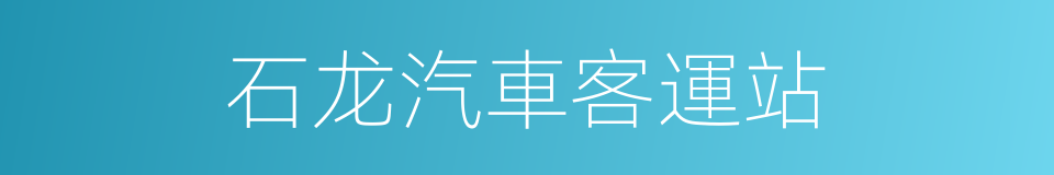 石龙汽車客運站的同義詞