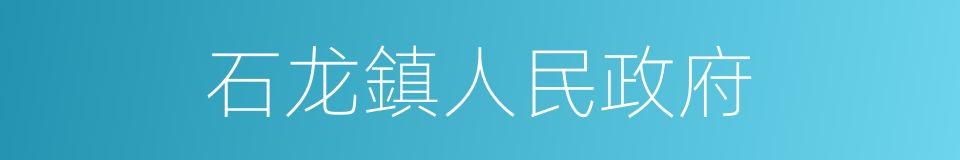 石龙鎮人民政府的同義詞