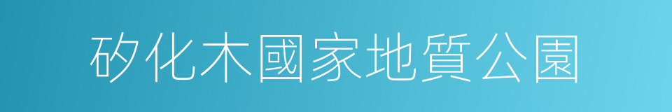 矽化木國家地質公園的同義詞