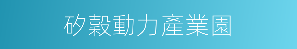 矽穀動力產業園的同義詞