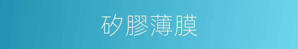 矽膠薄膜的同義詞