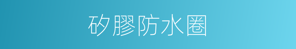 矽膠防水圈的同義詞
