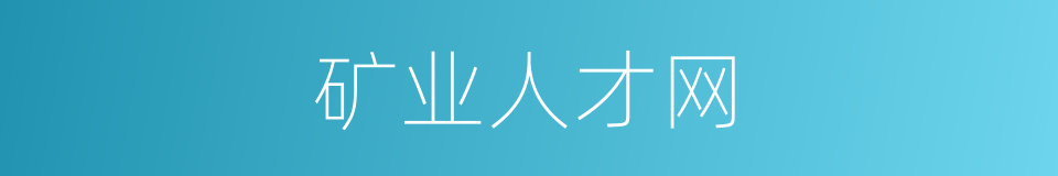 矿业人才网的同义词