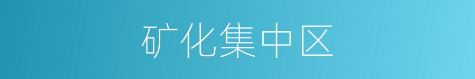 矿化集中区的同义词