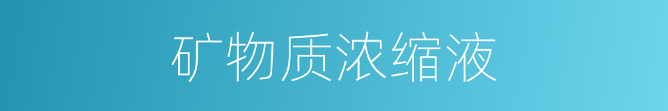 矿物质浓缩液的同义词
