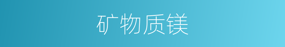 矿物质镁的同义词