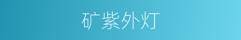 矿紫外灯的同义词