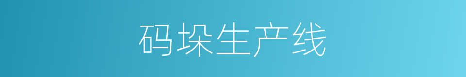 码垛生产线的同义词