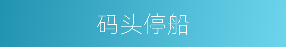 码头停船的同义词