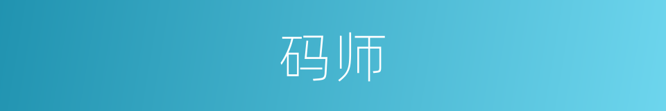 码师的同义词