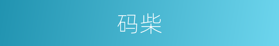 码柴的同义词