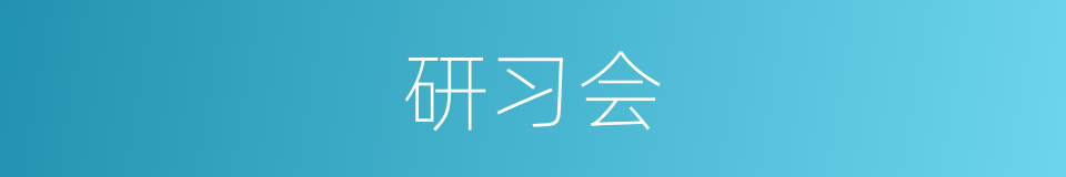 研习会的同义词