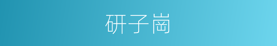 研子崗的同義詞