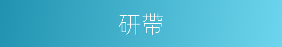 研帶的同義詞