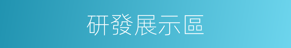 研發展示區的同義詞