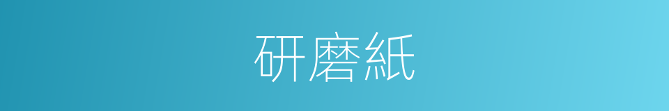 研磨紙的同義詞