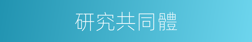 研究共同體的同義詞