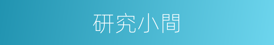 研究小間的同義詞