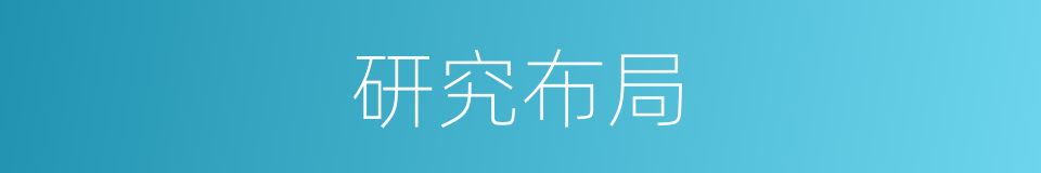 研究布局的同义词