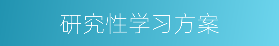 研究性学习方案的同义词