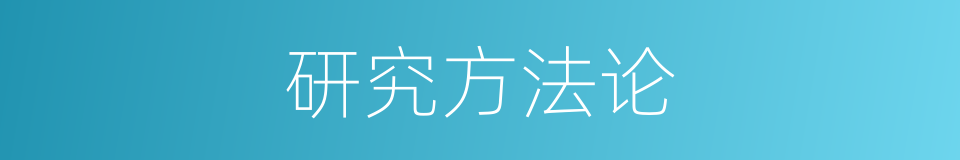 研究方法论的同义词