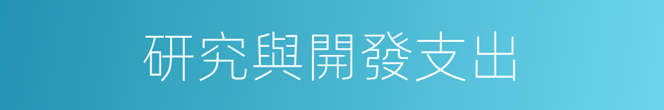 研究與開發支出的同義詞