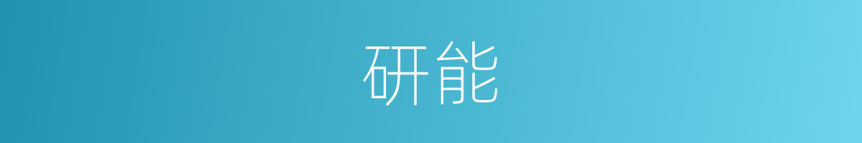 研能的同义词
