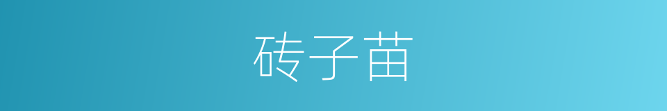 砖子苗的同义词