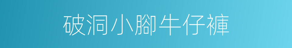 破洞小腳牛仔褲的同義詞