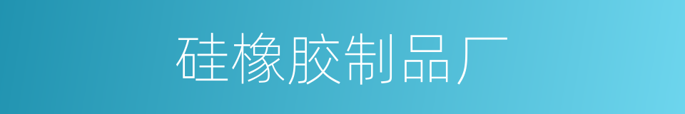 硅橡胶制品厂的同义词
