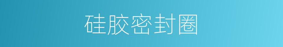 硅胶密封圈的同义词