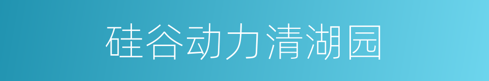 硅谷动力清湖园的同义词