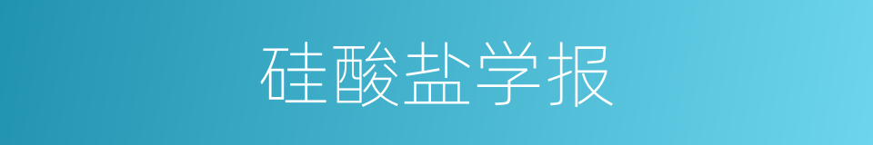 硅酸盐学报的同义词