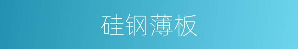 硅钢薄板的同义词