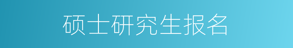 硕士研究生报名的同义词