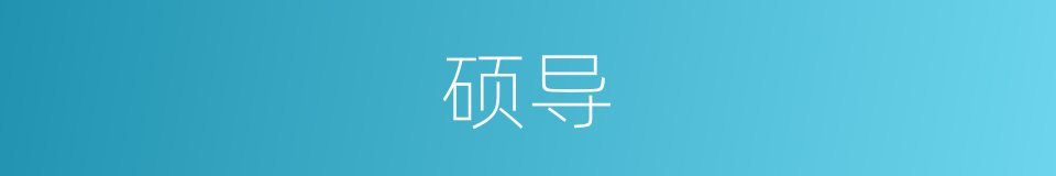 硕导的意思