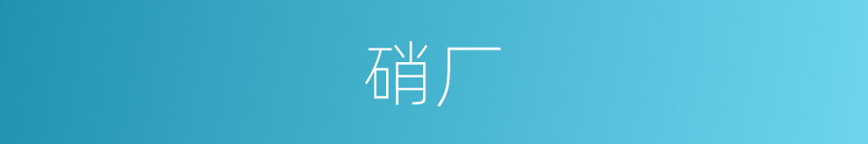 硝厂的同义词
