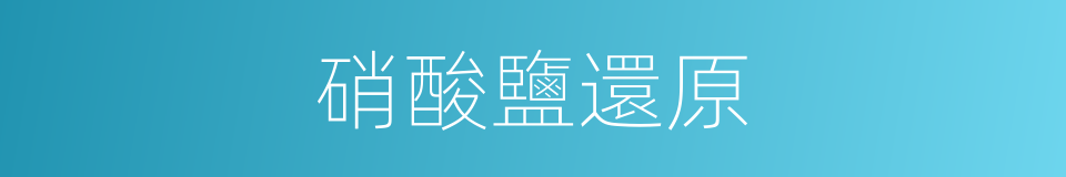 硝酸鹽還原的同義詞