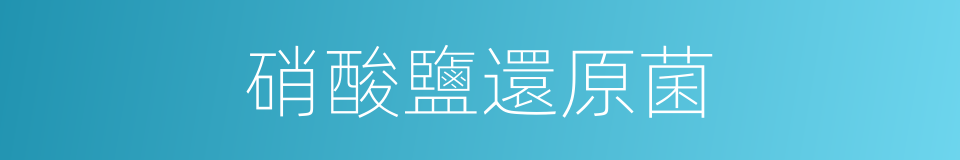 硝酸鹽還原菌的同義詞