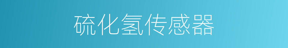 硫化氢传感器的同义词