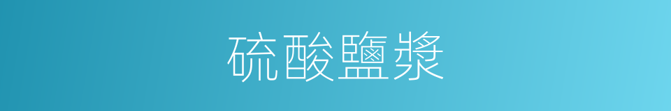硫酸鹽漿的同義詞