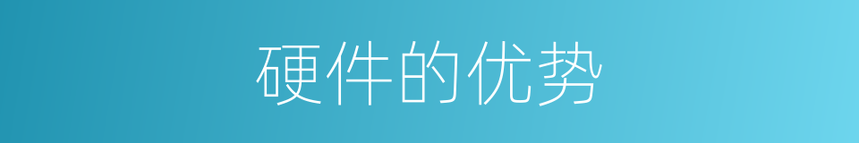 硬件的优势的同义词